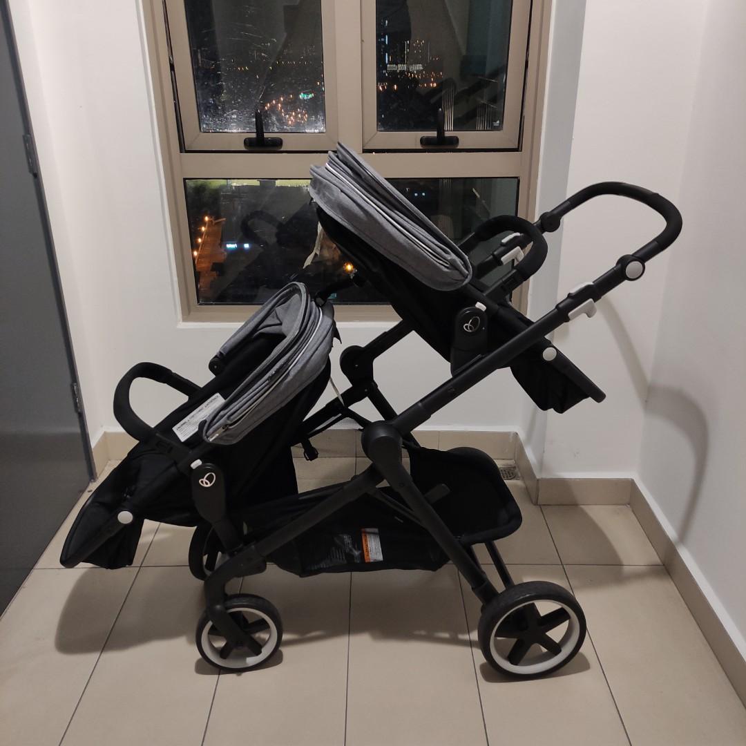 Evenflo Gold Pivot Xpand Moonstone with Extra Toddler Seat Tandem