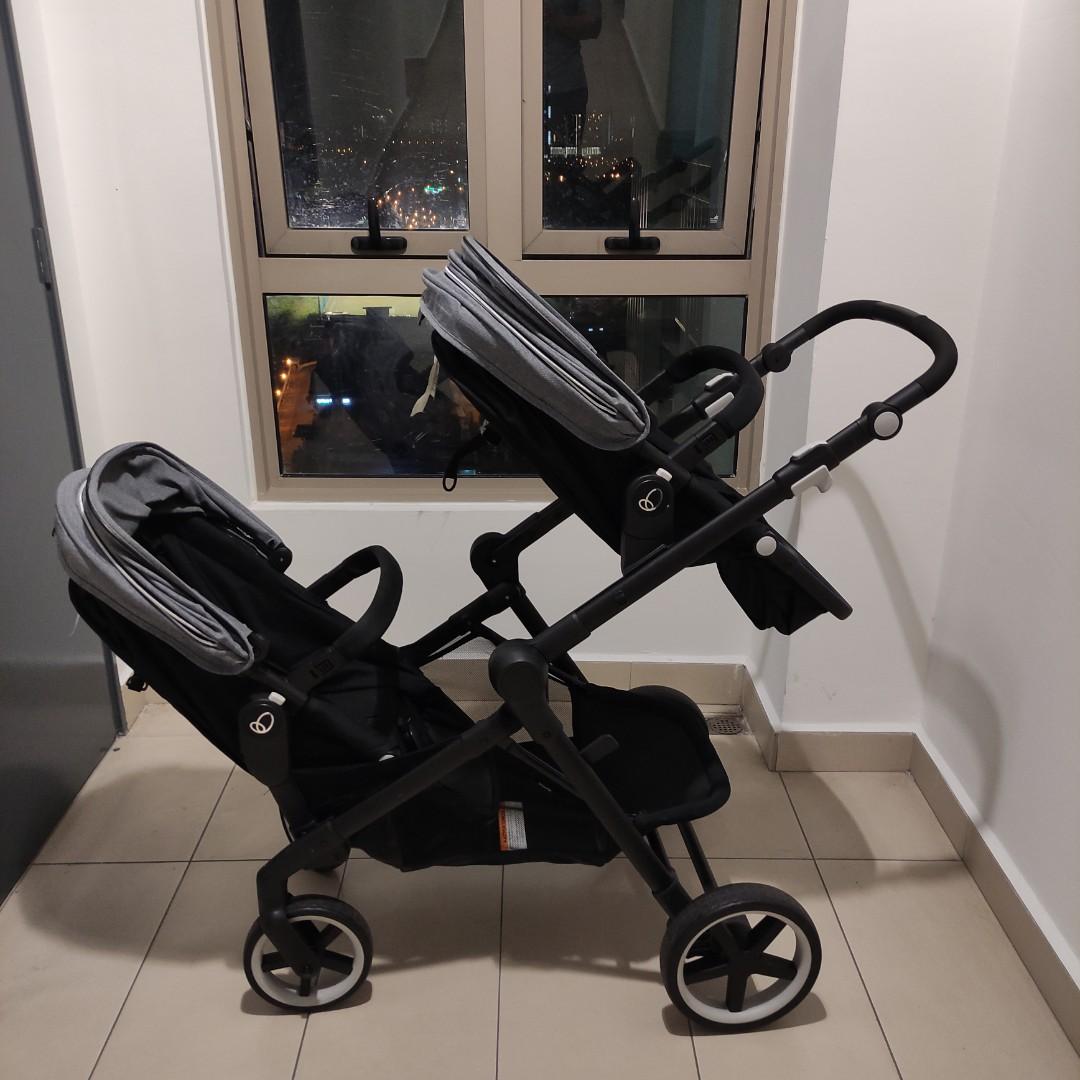 Evenflo Gold Pivot Xpand Moonstone with Extra Toddler Seat Tandem