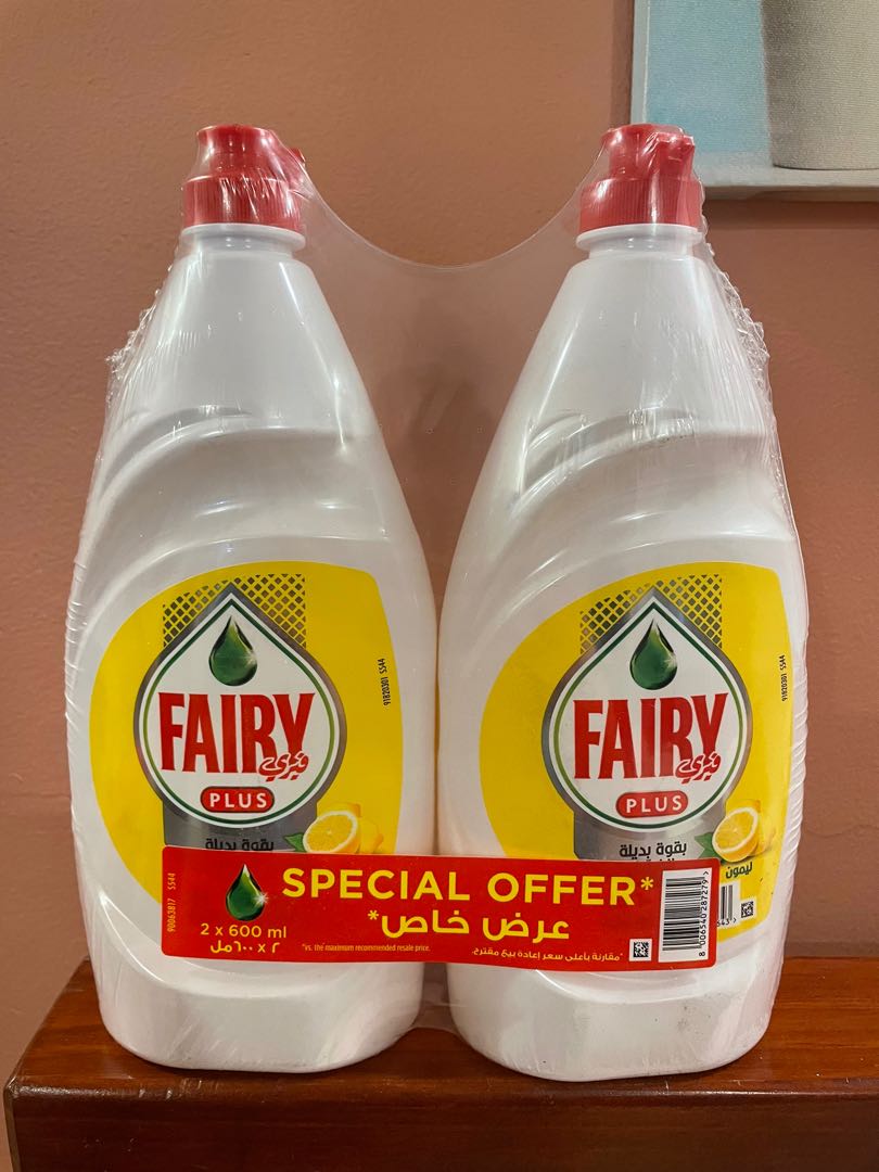 Fairy Dishwashing Liquid Soap (600mLx2), Beauty & Personal Care, Sanitizers & Disinfectants on