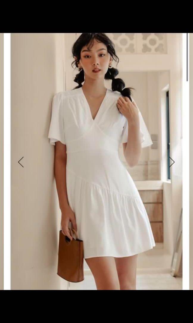 Fashmob Burke Linen White Dress, Women ...