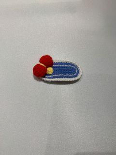 Handmade Crochet Doraemon hair pin
