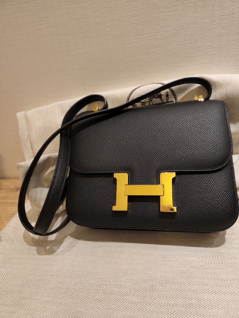 Hermes C18 in black ghw, Women's Fashion, Bags & Wallets, Cross-body ...