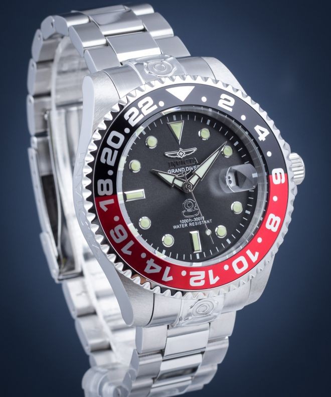 Invicta Grand Diver Black Red 21867 Luxury Watches on Carousell