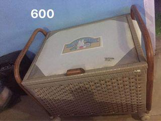 Japan ottoman storage basket with wheels