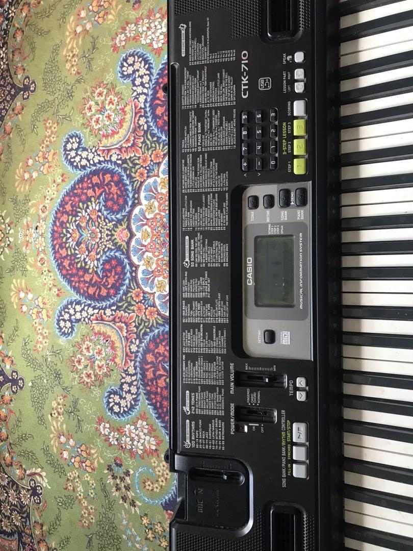 Keyboard Casio CTK710 61 Key, Hobbies & Toys, Music & Media, Musical