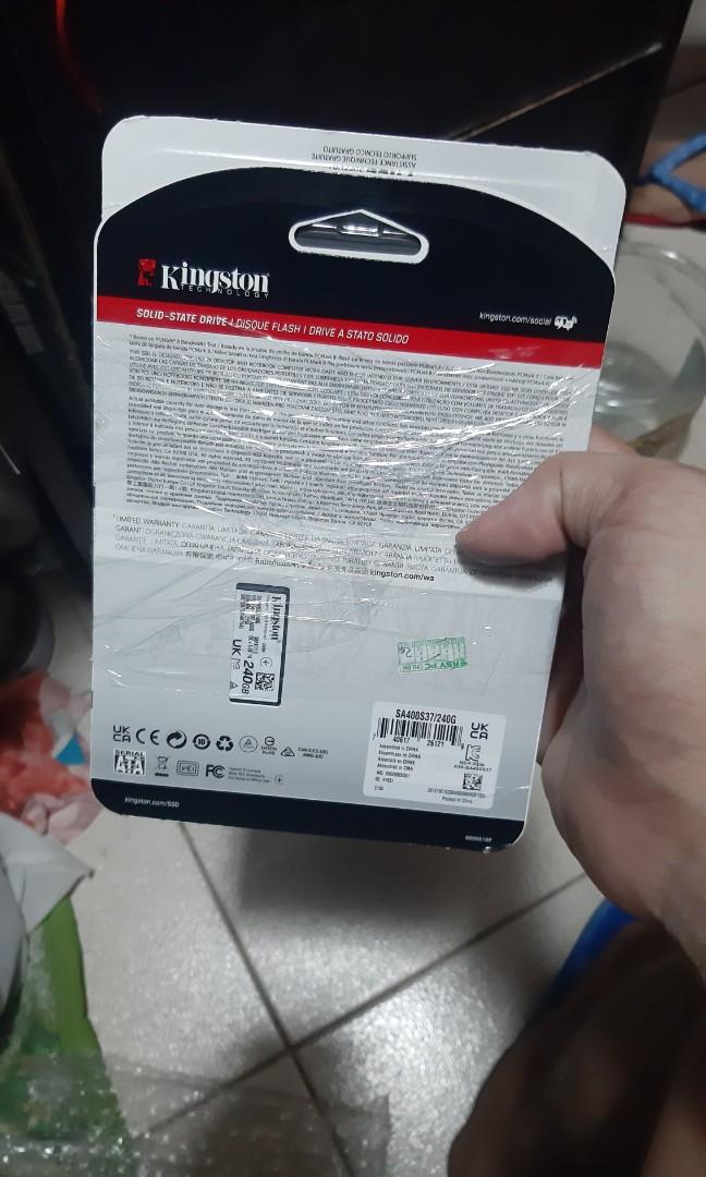 Kingston Solid State Disk 240GB (SATA 2.5" SSD, Authentic) (Category: Hard Disks & Thumbdrives) located in Marikina City. Submitted by huggsonline (Listing ID 1152378476, Image 2). Description: SOLID STATE DISK 240GB (A400 series, SATA, 2.5") by Kingston P1,800.00 - 240GB size capacity - 3D NAND TLC technology - for Desktop PCs, Laptops, HDD enclosure - 2.5" drive - Authentic Kingston product - Brand new / Sealed Brand New, Authentic Kingston A40