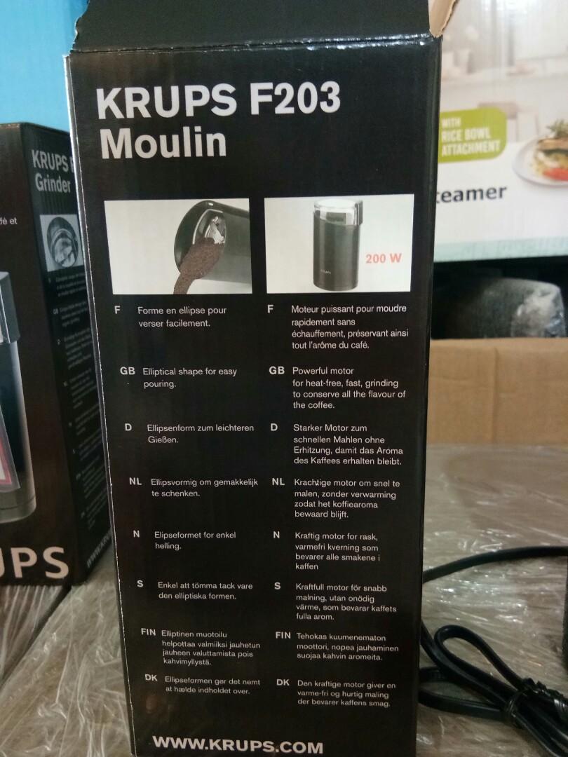 Krups Coffee & Spice Grinder (F203), TV & Home Appliances, Kitchen