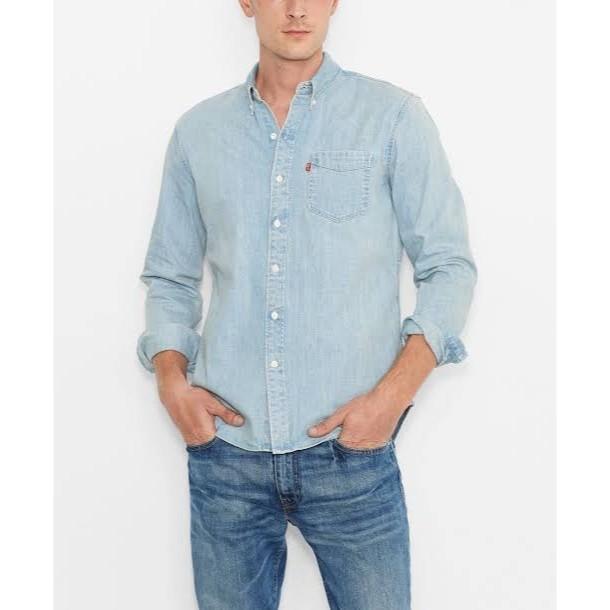 Levi's classic one pocket denim shirt 