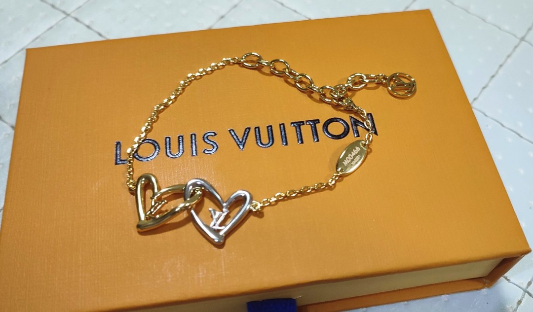 LOUIS VUITTON Monogram Fall In Love Adjustable Bracelet Heart used