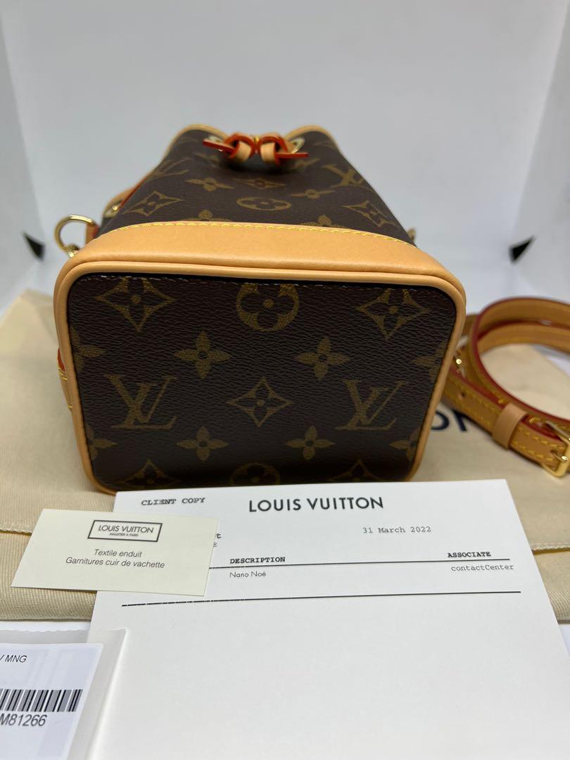 Louis Vuitton Nano Noe 2022 Removable and adjustable strap, Luxury
