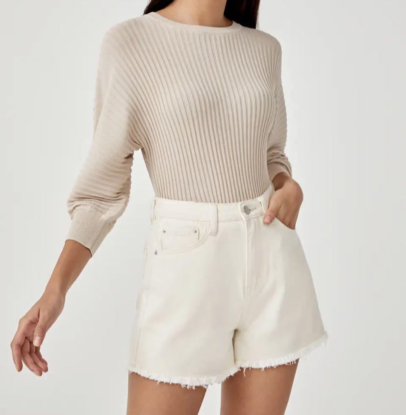 Love Bonito Blair Fringe Shorts in Cream, Women's Fashion, Bottoms, Shorts  on Carousell