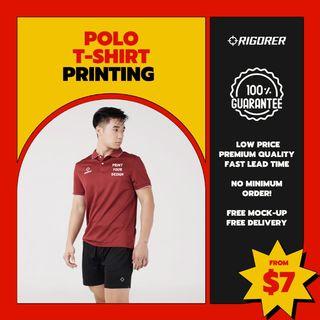 🔥LOWEST PRICE🔥 Customized Polo T-Shirt Printing With No MOQ