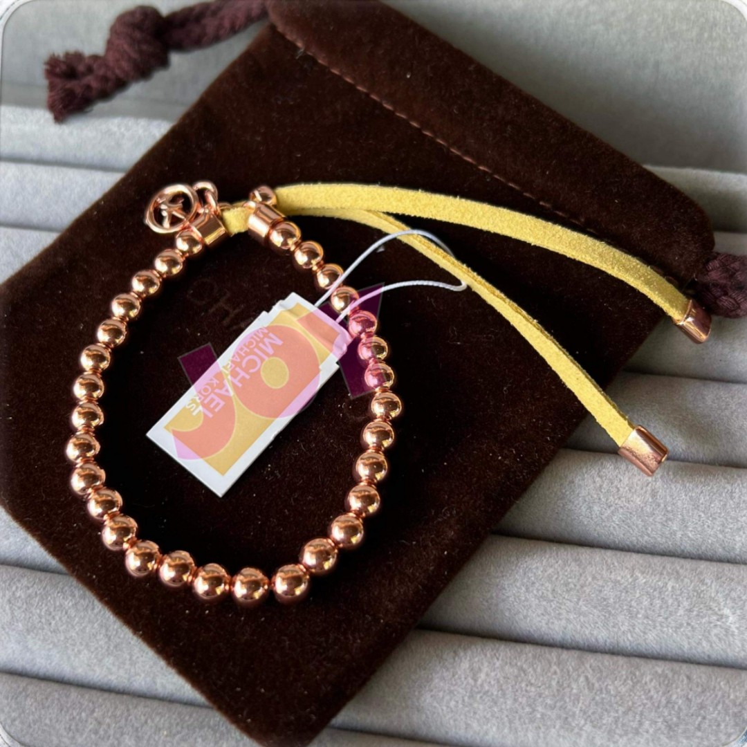 michael kors gold beaded bracelet