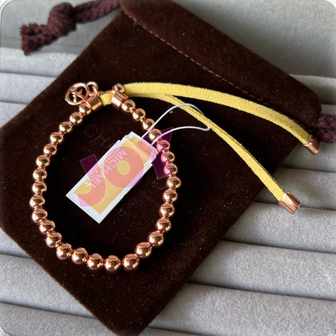 Michael kors beaded top bracelet rose gold