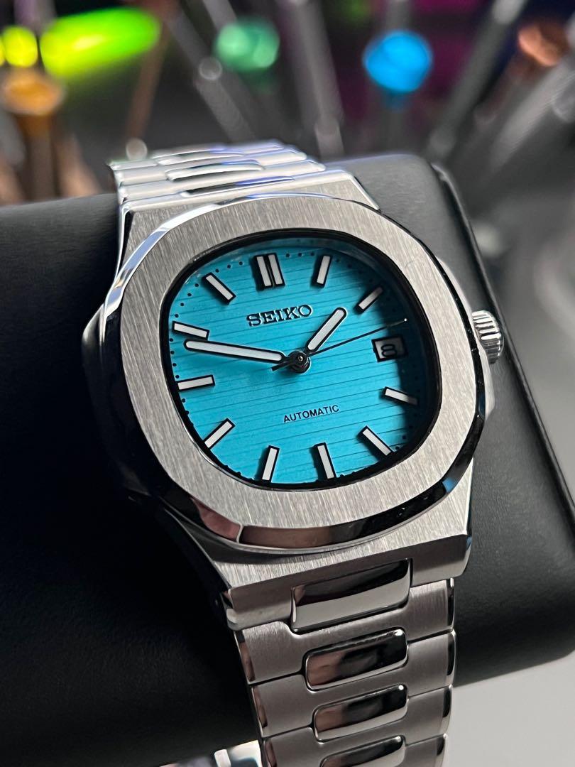 MOD] Seiko Baby-Blue Nautilus with NH35 Movement, Men's Fashion, Watches &  Accessories, Watches on Carousell