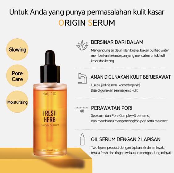 NACIFIC FRESH HERB Origin Serum (Category: Face Care) located in Makati City. Submitted by doodledoo_06 (Listing ID 1152393436, Image 1). Description: NACIFIC Fresh Herb Origin Serum in 50ml bottle for 550. We only have 6 stocks left. Kindly message me for inquiries. For shipping, buyer will shoulder the shipping fee. Have a nice day. :).