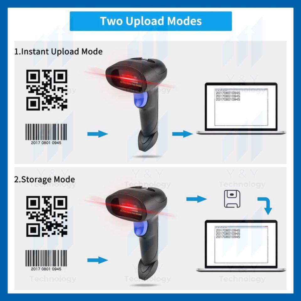 NETUM Barcode Scanner 2D Bluetooth Wireless 2.4G USB QR Code Reader