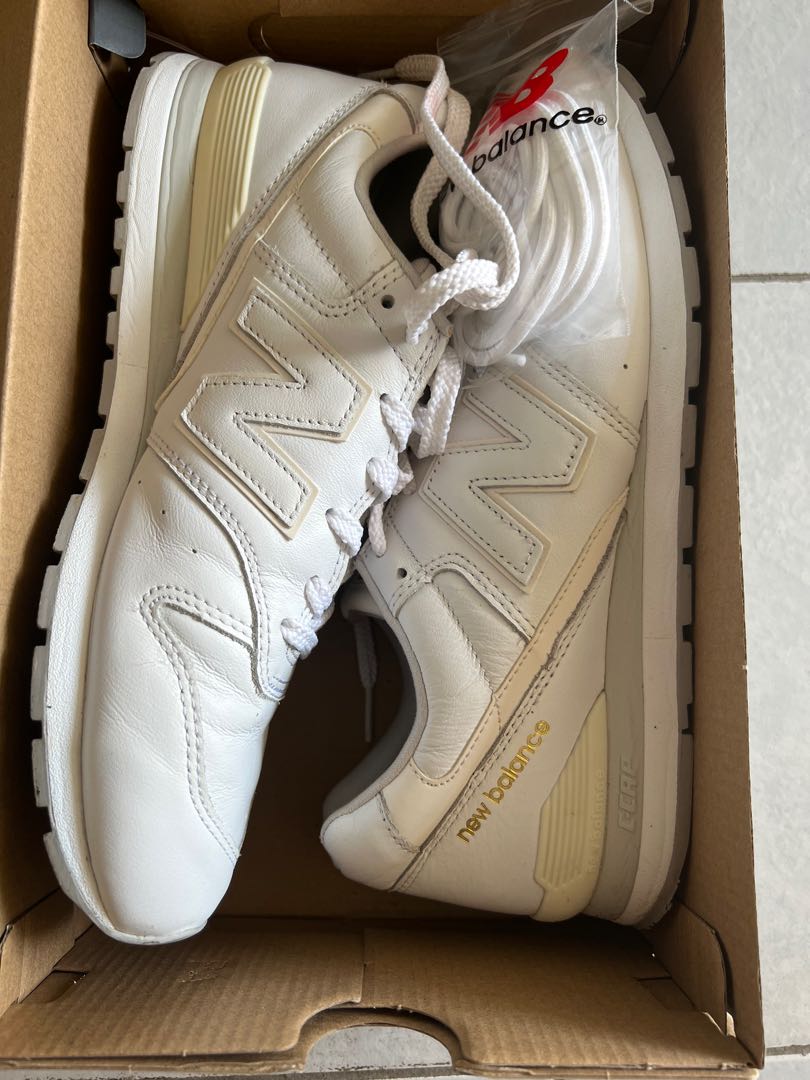 New Balance White leather Sneakers, Men's Fashion, Footwear, Sneakers ...