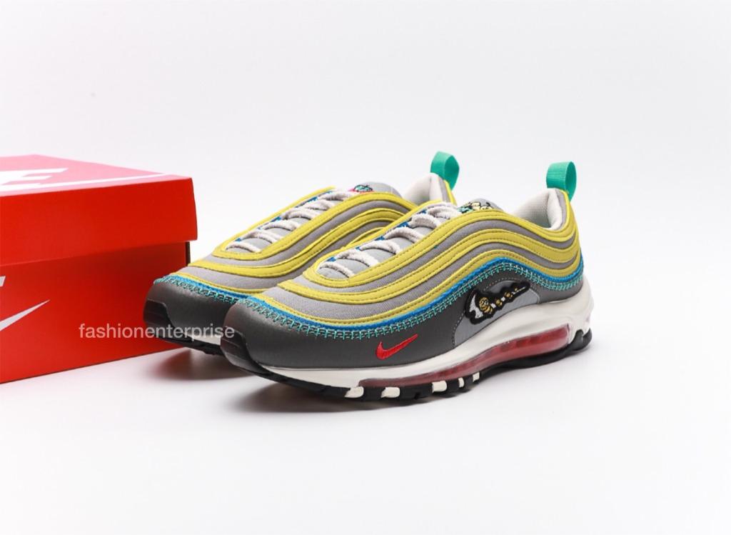 Green red and yellow air max 97 sales
