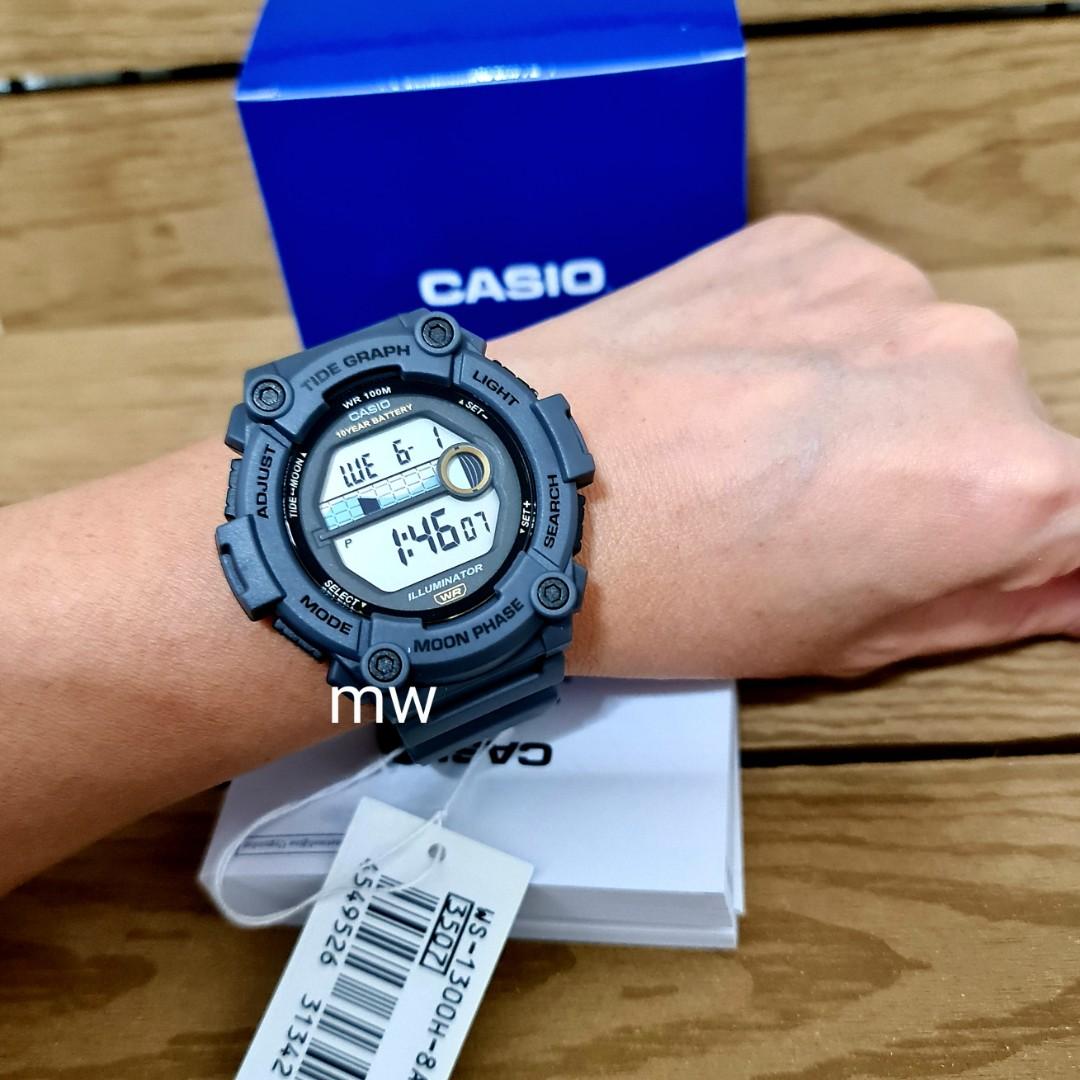 Original Casio digital men's 100m 10 years battery watch ws-1300h-8a brand  new, Men's Fashion, Watches & Accessories, Watches on Carousell