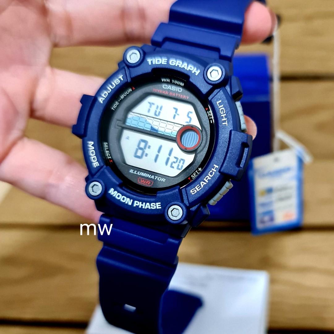 Original Casio Men's Resin 100m alarm 10 years battery watch ws
