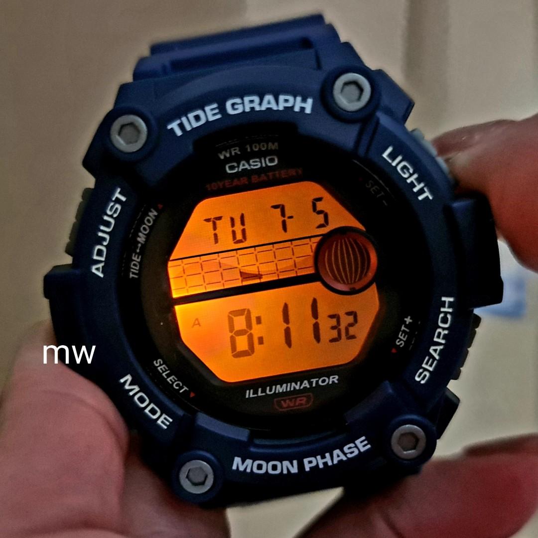 Original Casio Men's Resin 100m alarm 10 years battery watch ws