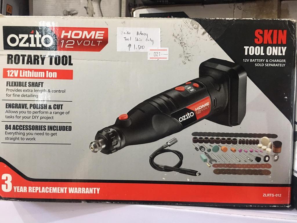 🤩OZITO ROTARY TOOL🤩 (Category: Construction Tools & Equipment) located in San Pedro. Submitted by aussie.surplustore (Listing ID 1152389791, Image 1). Description: 🤩OZITO ROTARY TOOL🤩 -12V Lithium Ion -flexible shaft provides extra length and control for fine detailing -engrave, polish & cut allows you to perform a range of task for your DIY project -84 accessories included everything you need to get straight to work PRICE:1,500 📌SURPLUS ite
