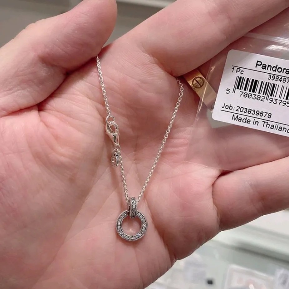 Pandora Double hoop necklace, Women's 