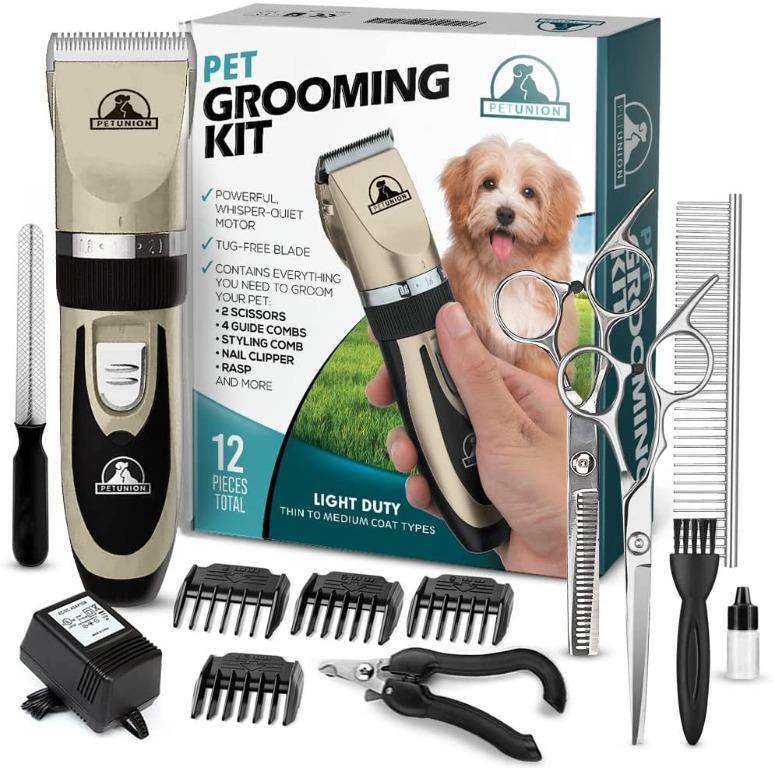Bonve Pet Dog Clippers Professional Dog Grooming Clippers with Rechargeable Battery Low Noise Cordless Hair Trimmers Shaver for Dogs Cats Pets 