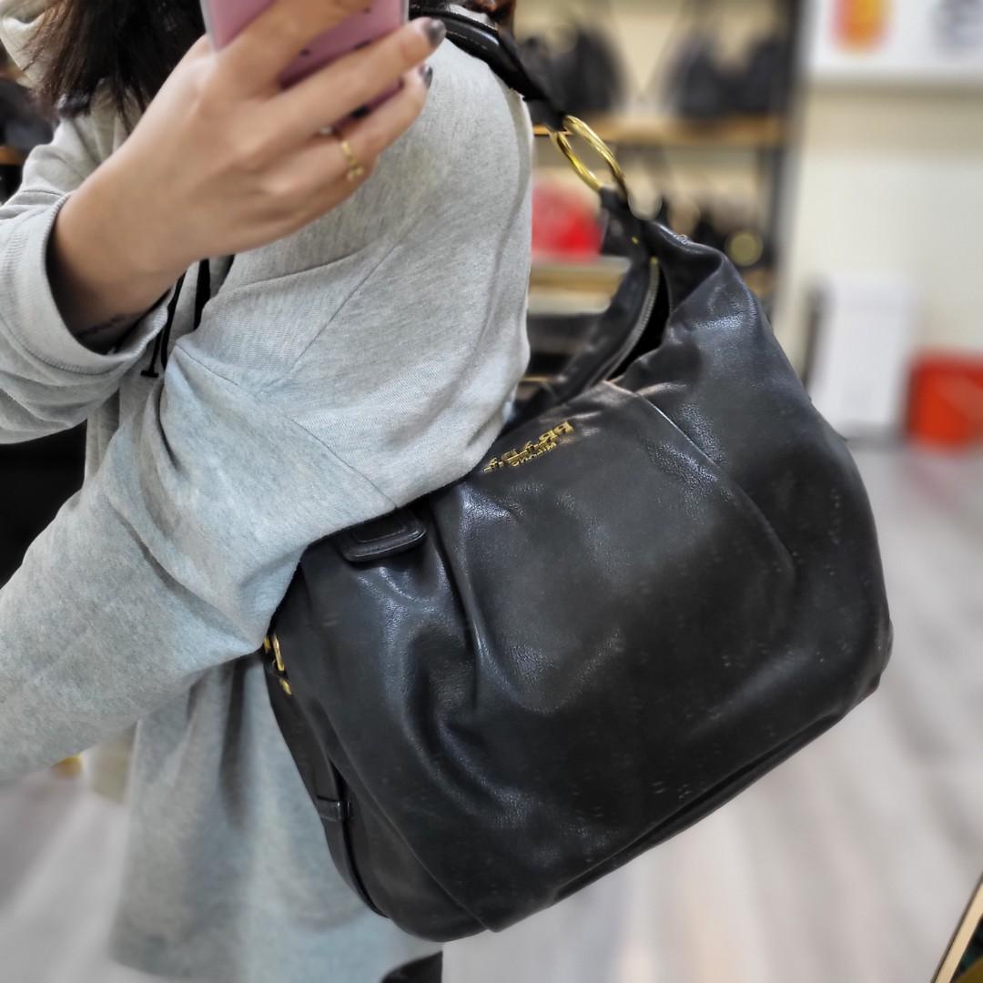 Prada Hobo Pleated Bag, Luxury, Bags & Wallets on Carousell