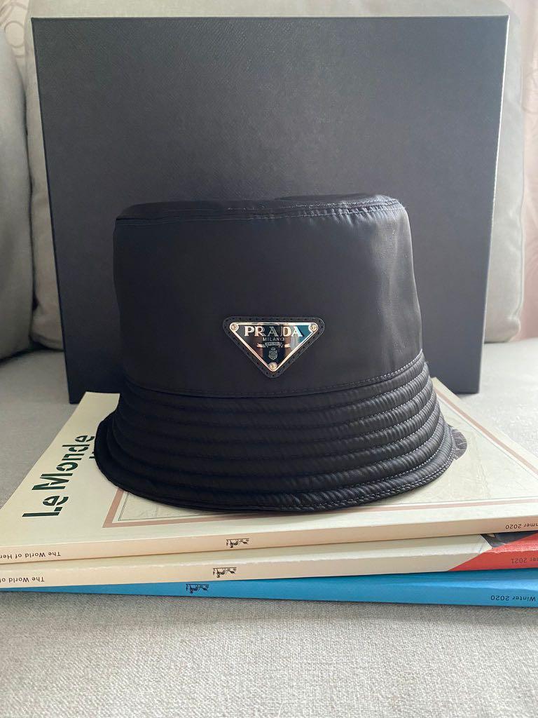 Prada Nylon Bucket Hat, Men's Fashion 