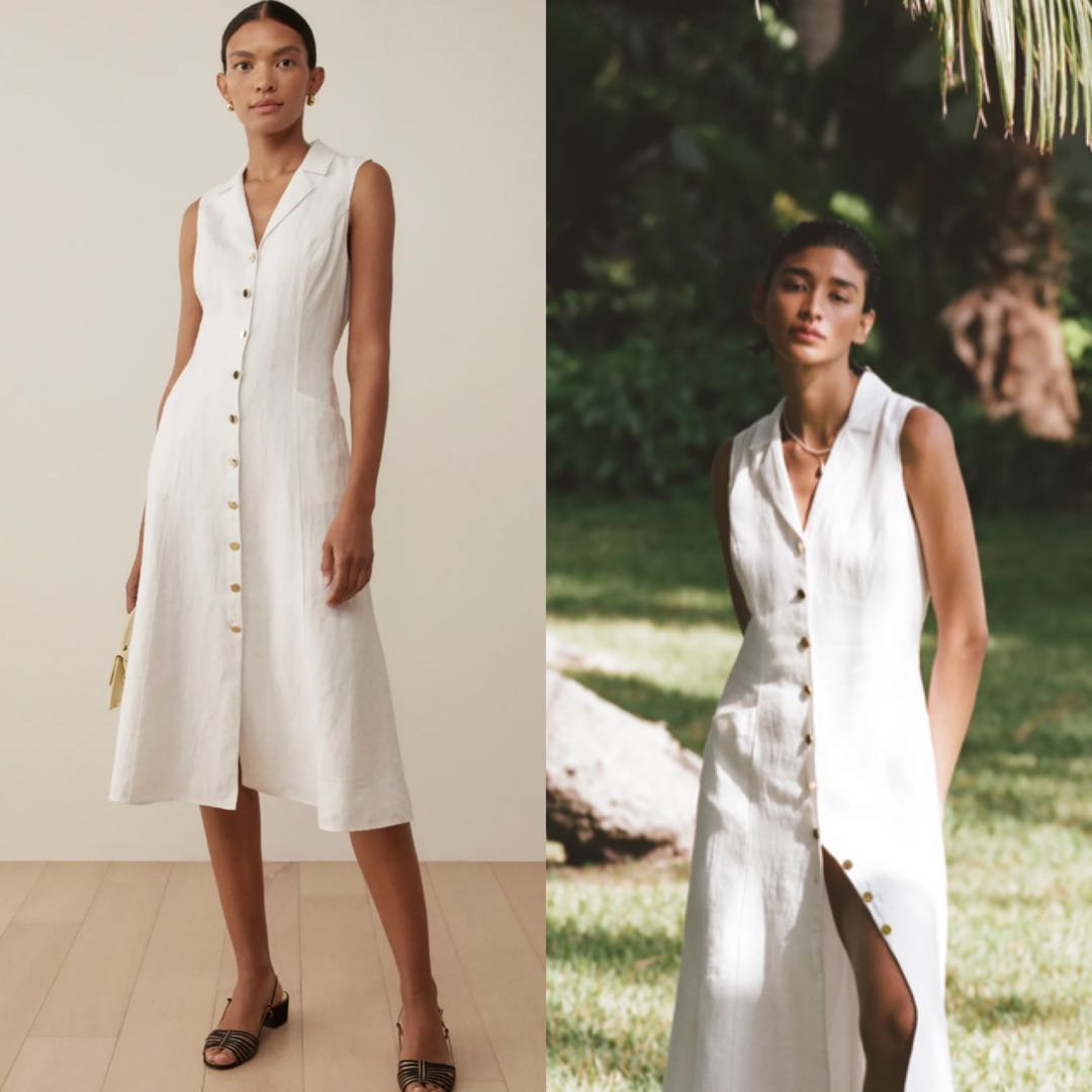 Reformation button dress hot sale
