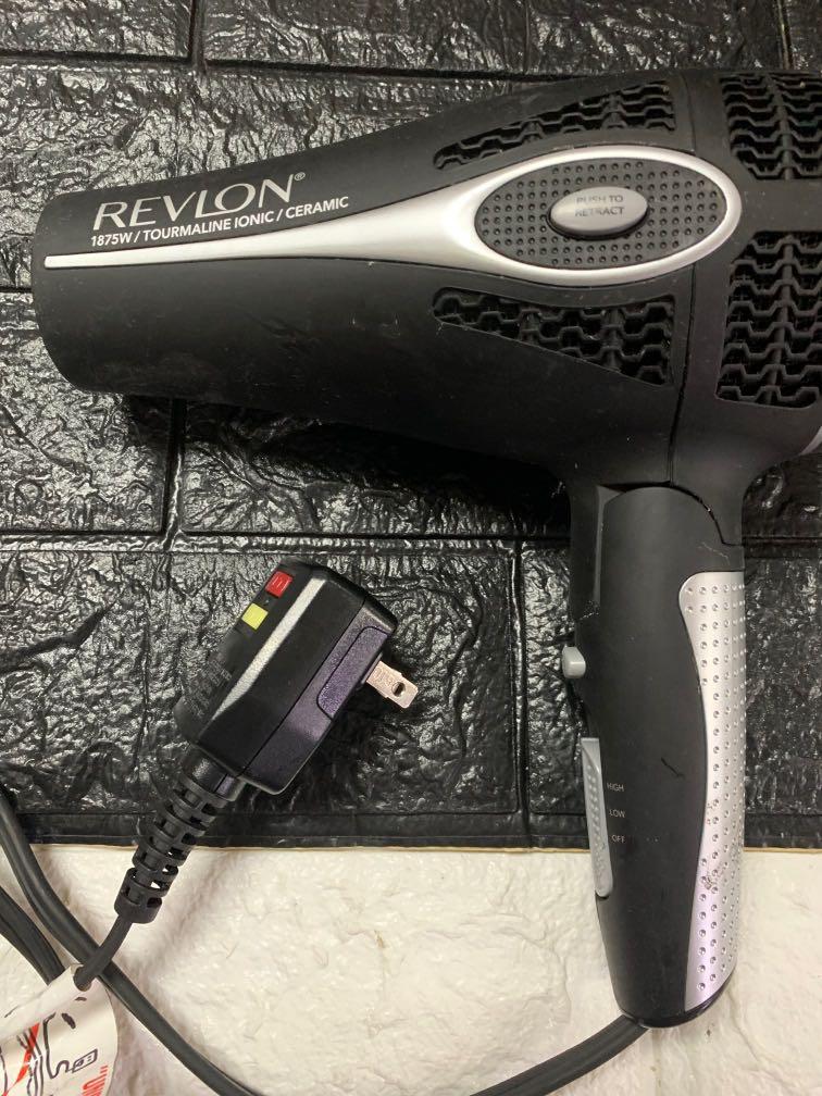 Revlon 1875 Tourmaline Ionic/ Ceramic Hair Blower (Category: Hair) located in Pasay City. Submitted by ayinong168 (Listing ID 1152401422, Image 1). Description: Item is in excellent condition working 110volts needs transformer to work , retractable cord manual pull only.