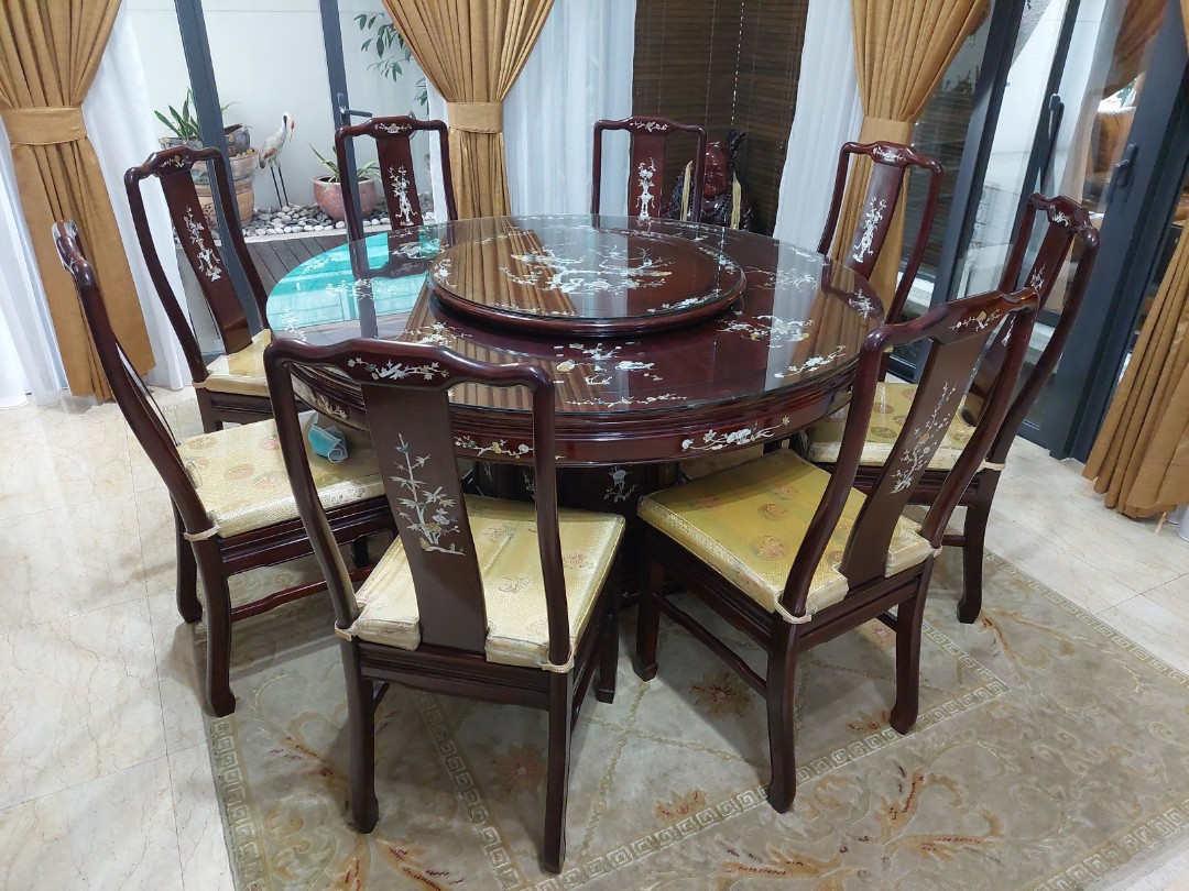 Rosewood dining on sale table set