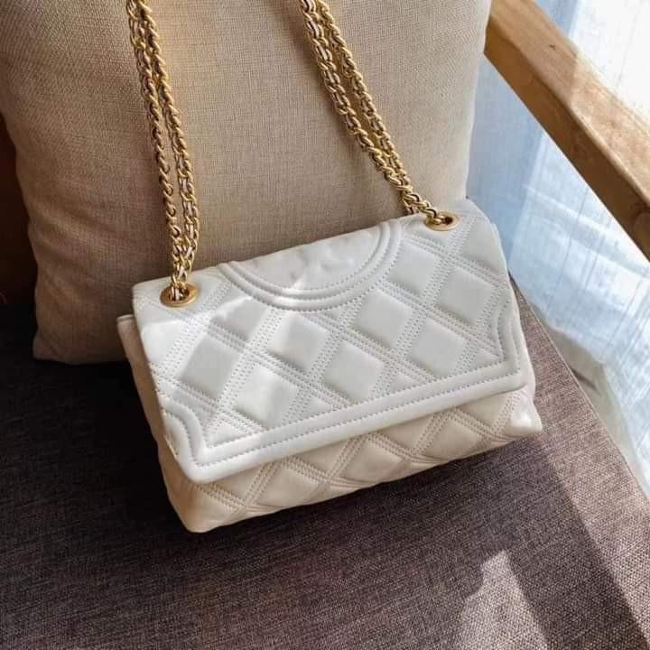 Tory burch white cross online body bag