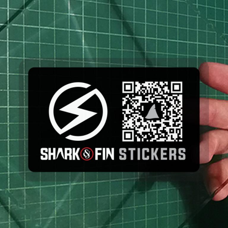 SHARK & FIN STICKERS . Static Cling Car Decals . 100 x 65 mm . Free ...