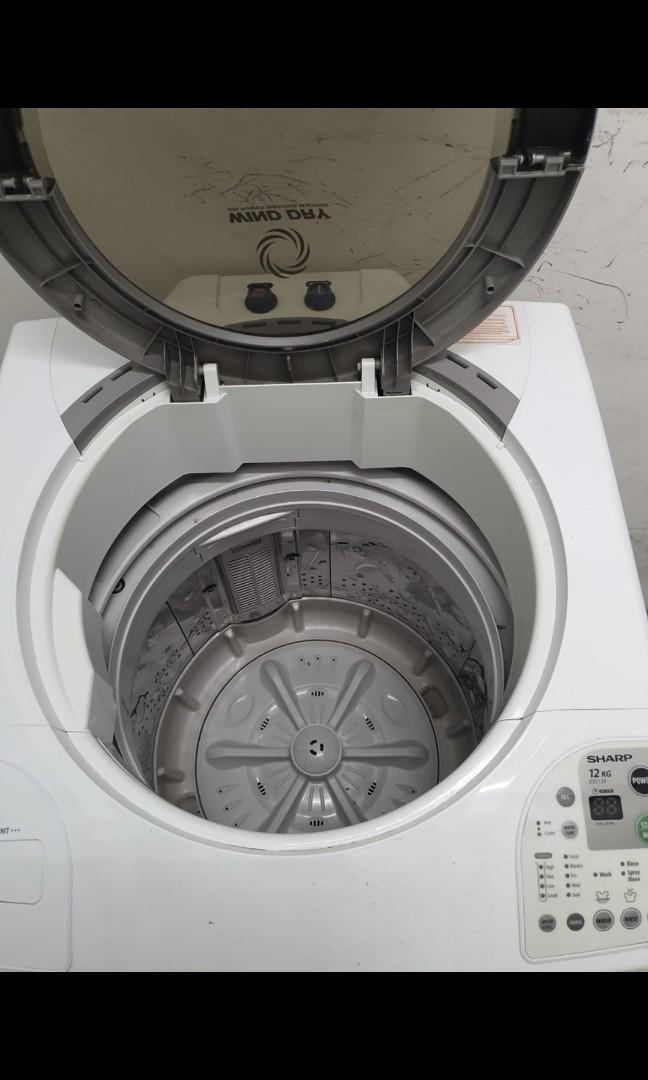 Sharp automatic washing machinemachine 12kg, TV & Home Appliances