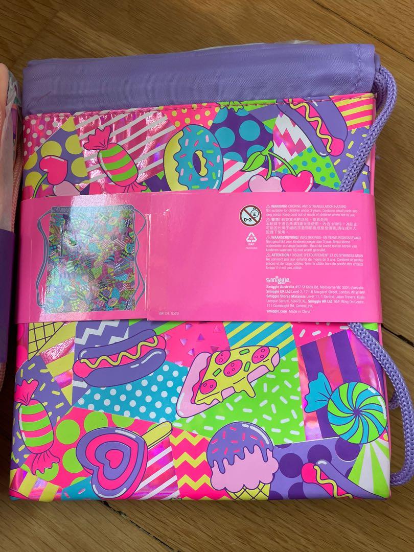 smiggle drawstring bolsa with pocket