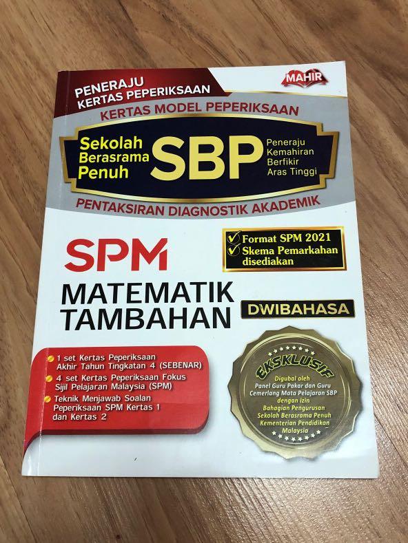 Spm Books Kertas Model Sbp Spm Matematik Tambahan Kssm Hobbies Toys Books Magazines Textbooks On Carousell