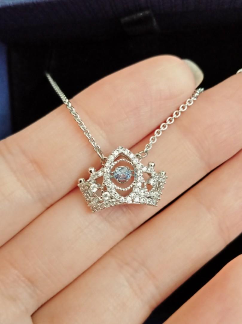 Swarovski Bee A Queen Pendant Necklace blue dancing stone, Women's