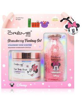 The Crème Shop x Disney 2-Pc. Strawberry Fantasy Bath Crystals & Sugar Body Scrub Set 