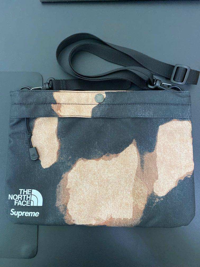 FW21 The North Face TNF x Supreme Bleached Denim Print Shoulder Sling