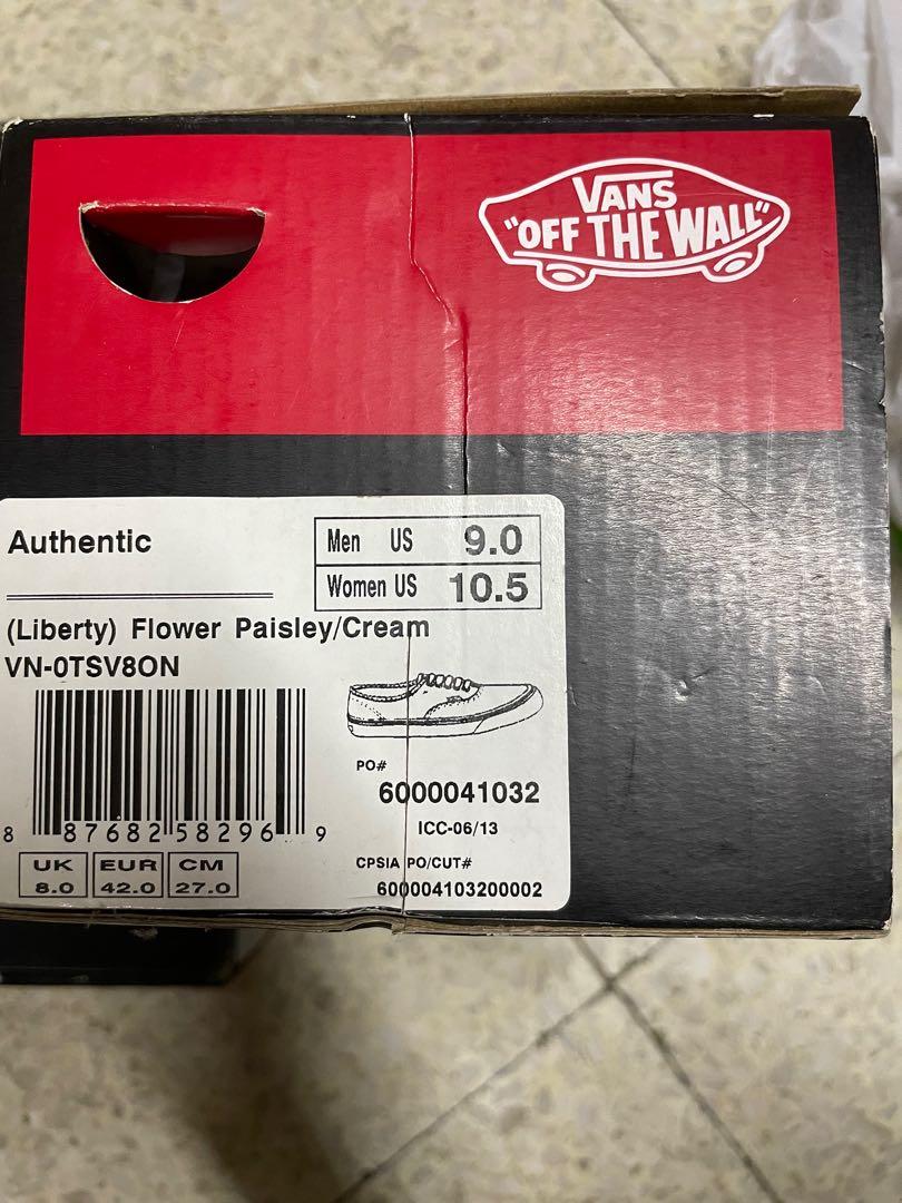 Vans authentic liberty version （分類：便服鞋）位於 Hong Kong。 由 kokid 提交（商品編號 1152488721，圖片 3）。簡介： 絕版 liberty vans authentic 儲多年清鞋刮愛 100% new ( 白色鞋膠位微微變黃， 不影響著用） Us 9 順豐/ 地鐵站交收互就。