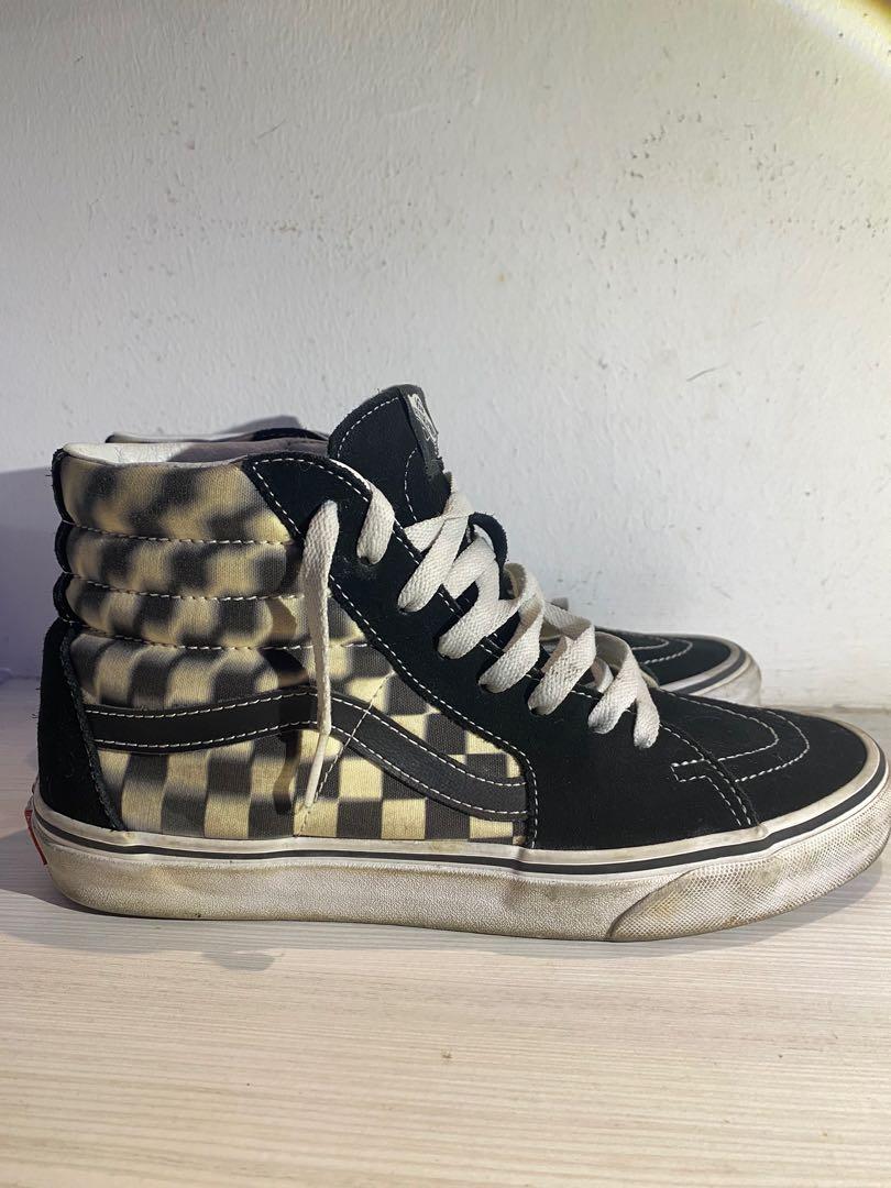 Vans sk8 hi checkerboard blur discount