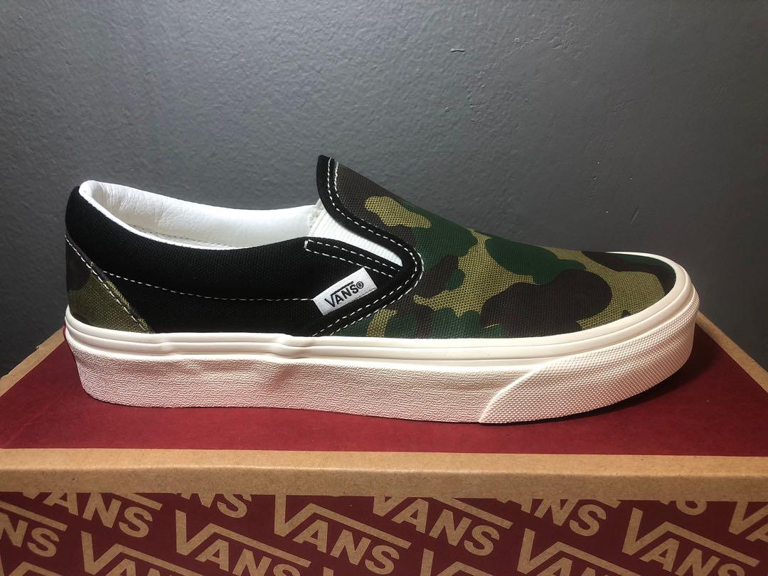 Vans slip on army clearance