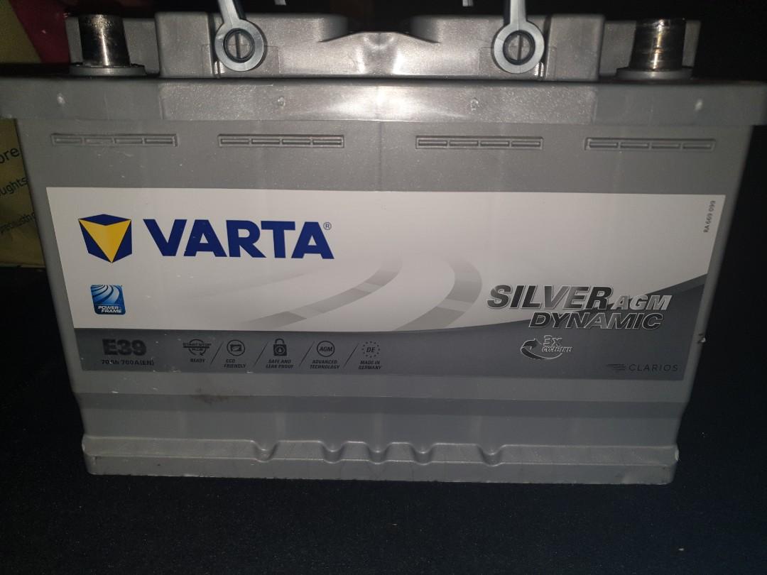 Varta battery AGM car battery 70ah (used), Car Accessories, Accessories on  Carousell
