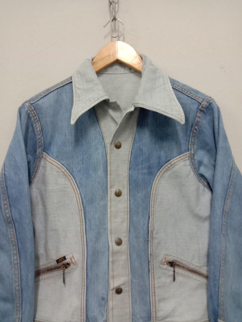 Vintage 70s Lee Reversible Denim Jacket Men s Fashion Coats