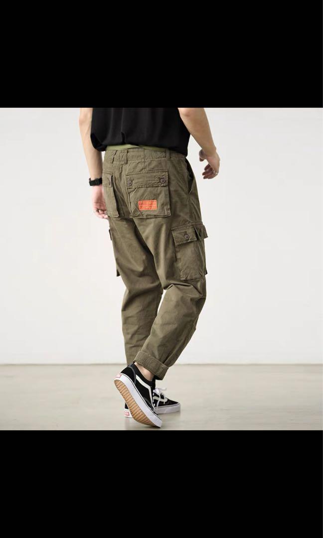 Vintage Khaki Cargo Pants, Men's Fashion, Bottoms, Chinos on Carousell