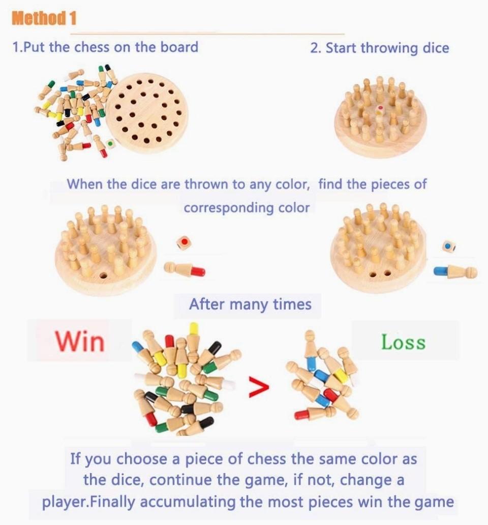 Wooden Memory Chess ,Kids Wooden Memory Match Stick Chess Game,Chess