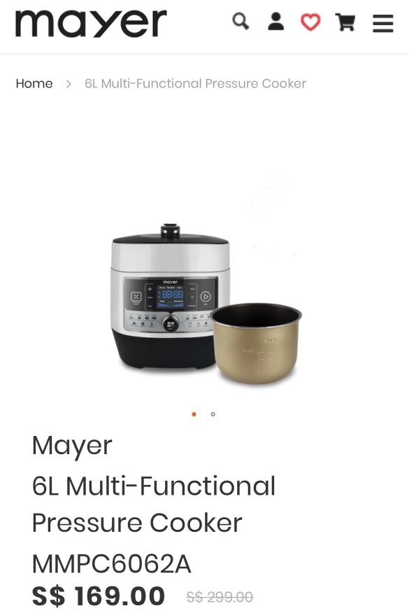 WTS BNIB Mayer Electric Pressure Cooker, TV & Home Appliances, Kitchen